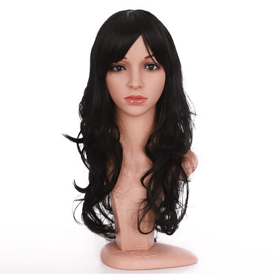 

Long Full Wig with Bangs Ombre Natural Wave Heat Resistant Synthetic Wig Dyeing Color Curly Wavy Cosplay Wigs Costume Dress