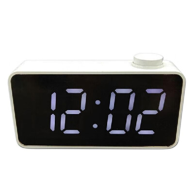 

Digital Mirror Alarm Clock 3 Times Displays Luminance Adjustment 2 Daily Alarm Voice Control Weekend Alarm Snooze Function Thermom