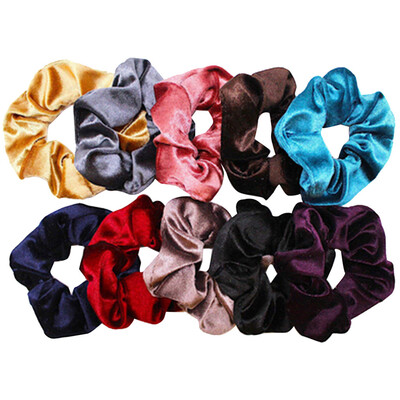 

〖Follure〗10 Pack Hair Velvet Elastics Hair Ties Colorful Bobbles Bands 10 Colors