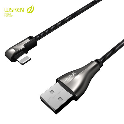 

WSKEN Data Cable 2M 5V 21A Wire USB Lightning Port Quick Charge Fast Charging Data Transmission -Shaped Mobile Phone Line For iP