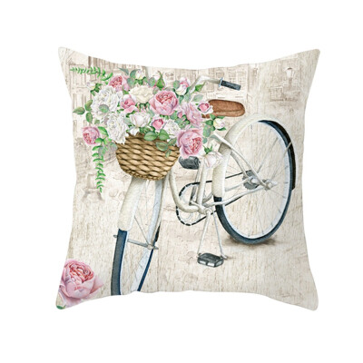 

Floral Cotton Linen Throw Waist Pillow Case Cushion Cover Fluffy Home Decor