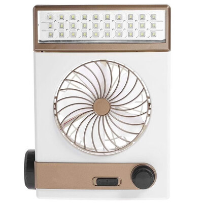 

New Solar PowerAC 2-in-1 Camping Cool Fan Light Tent LED Lantern Cooler