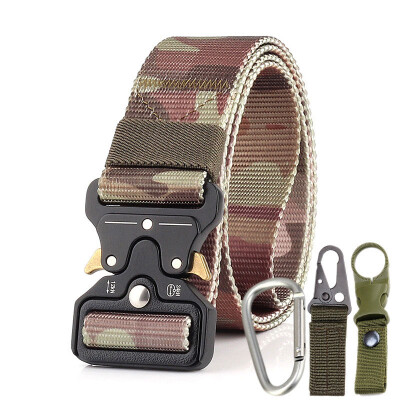 

New 38cm Tactical Military Belts Nylon Belts Alloy Automatic Insert Metal Buckle SWAT Combat Training Belt Waist Belt