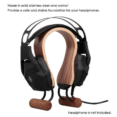 

SAMDI SD-009Wa-2 Headphone Stand Headset Hanger Earphone Holder Wooden Headset Rest with 3M Protective Back Pad for All Size Headp