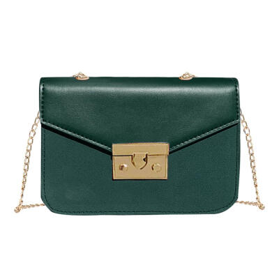 

Solid Color Shoulder Messenger Handbags Women Leather Chain Crossbody Bags