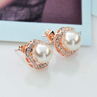 

Fashion temperament earrings pearl ear jewelry