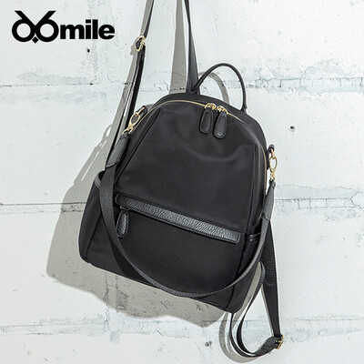 

Double shoulder bag single shoulder tide 100 simple canvas schoolbag waterproof nylon Oxford backpack