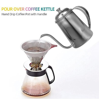 

Pour Over Coffee Kettle Hand Drip Coffee Pot with Handle for Kitchen Pour Over Coffee Tea