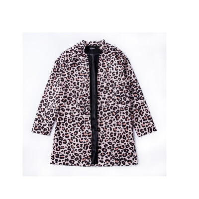 

Casual Slim Solid Suit Blazer Jacket Coat Outwear Women Fashion Leopard Print