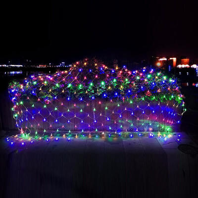 

15mx15m Outdoor Fishing Net LED Lights 96LED Waterproof Starry Sky Lights 220V Party Wedding Christmas Decoration Lights EU Pl