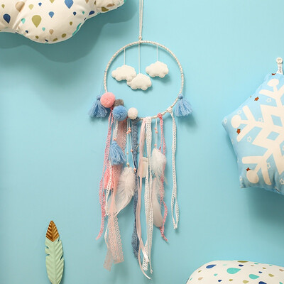 

Colorful Feathers Handmade Dream catcher Bedroom Decoration Dreamcatchers Wind Chime Wall Hanging Decoration Childrens day Gift