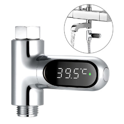 

LED Digital Shower Temperature Display 0100℃ Baby Bath Water Thermometer Celsius Fahrenheit Display 360° Rotating Screen for Hom