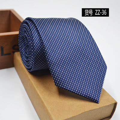

New spot tie business dress mens tie polyester yarn arrow type 8CM business tie wholesale