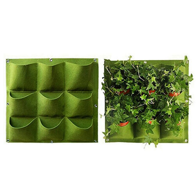 

Gobestart 9 Pocket Vertical Greening Hanging Wall Garden Plant Grow Pot Bag Planter