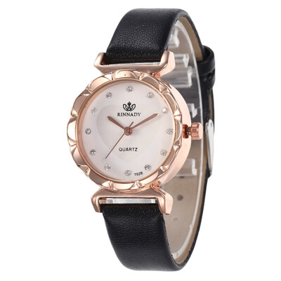 

Casual ladies leather belt watch diamond watch female fashion leather quartz watch