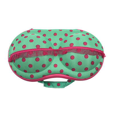 

Colorful Pattern Underwear Storage Box Portable Bra Bag with Mesh&Handle for Travel Fitness