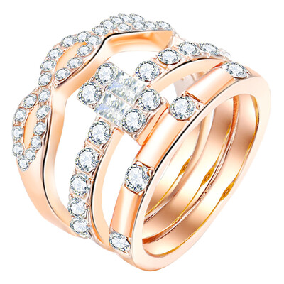

Latest 3 PcsSet Minimalist Design Diamond Rings For Women Engagement Rings