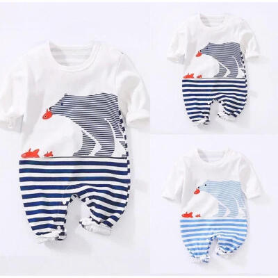 

Cute Newborn Baby Boys Girls Bear One Piece Romper Jumpsuit Outfit Clothes 0-18M