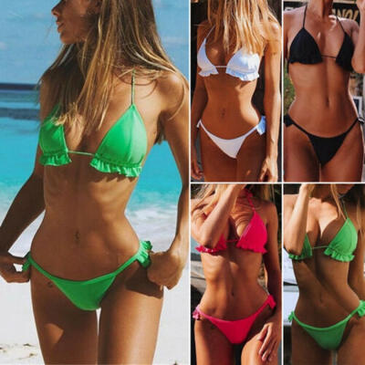 

2019 Womens Summer Beach Bikini Set Ladies 2 PCS Holiday Swimwear Beach Swimsuit