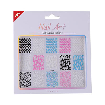 

Geometry Self-Adhesive Nail Art Stickers DIY Manicure Decor Stencils Decals