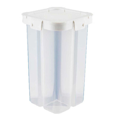 

Toponeto Transparent Food Grain Seal Storage Cans Jar Tank Divider Boxes Kitchen Plastic