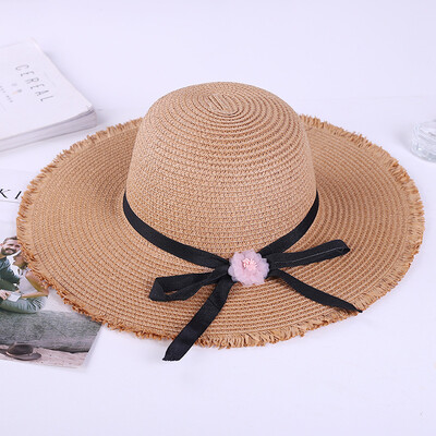 

Beach hat Korean version of seaside hat female summer star the same straw hat Bohemia big hat eaves holiday sunshade hat