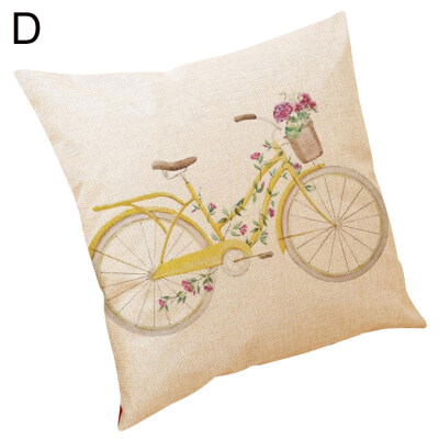 

Flower Letter Bike Throw Pillow Protector Case Cushion Cover Bedding Articles