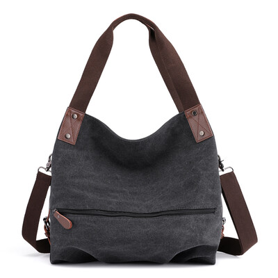 

Canvas shoulder bag womens fashion personality handbag simple Joker large capacity cloth bag womens bag