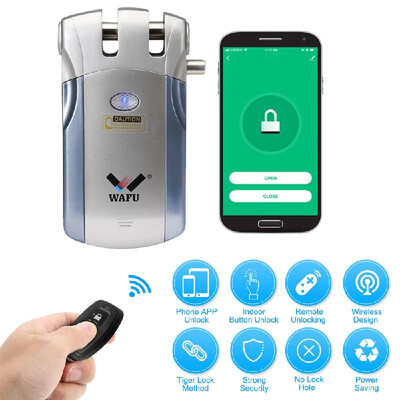 

WAFU HF-018W WiFi Smart Electronic Lock Tuya SmartLife Lock Remote Control Invisible Keyless Entry Door Lock Zinc Alloy Metal Sm