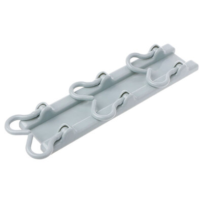 

Wall Cabinet 6 Hook Kitchen Organizer Towel Hanger Scarf Adhesive Storage Rack