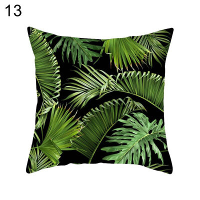 

Tropical Plant Leaf Pillow Case Cushion Cover Sofa Bed Car Cafe Office Decor