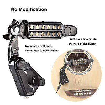 

Guitar pickup Gold Dot Sound Hole Pickup Tone Volume Control For Acoustic Guitar