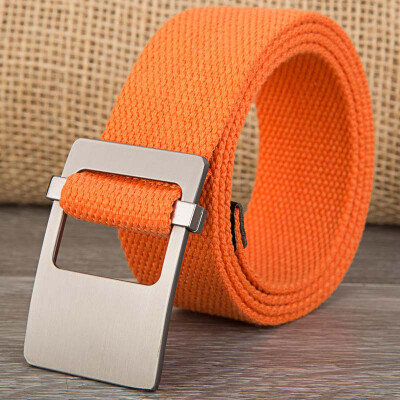 

Fashion solid color Canvas belt high quality Alloy Ring buckle Men belt casual weaving Canvas Men&Women belt