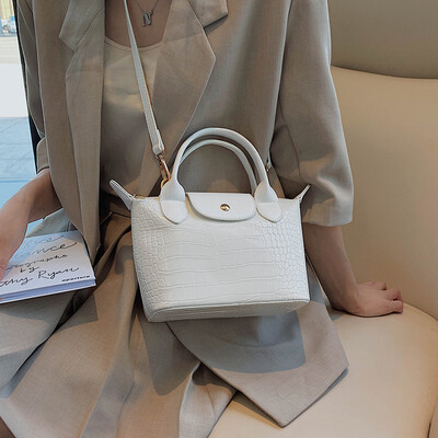 

European&American fashion ladies bag 2019 new wave Korean version of the wild texture Messenger bag stone pattern retro handbag