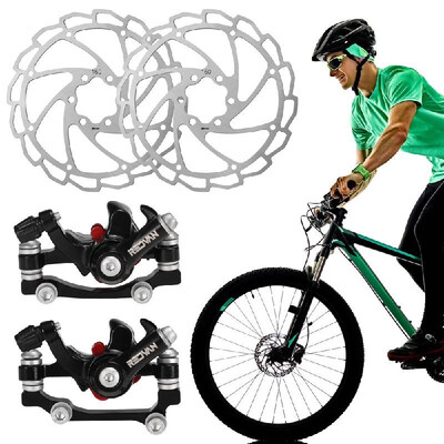 

Bike Disc Brake Kit Front Rear Calipers Set 160mm Disc Rotors Cycling MTB Road Bicycle Brake Caliper Bike Accessory