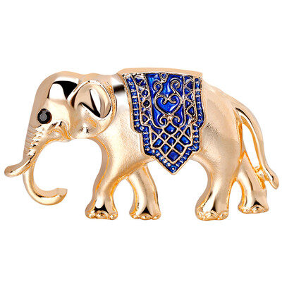 

Alloy Elephant Brooches Pins Jewelry Gold-color Women Garment Scarf Accessory Rhinestone Crystal Animal Brooch Drop shipping
