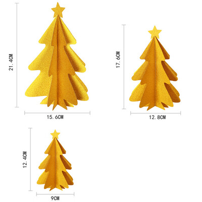 

Tailored DIY Wooden Mini Desktop Christmas Tree Pine Ornament Home Xmas Party Decoration