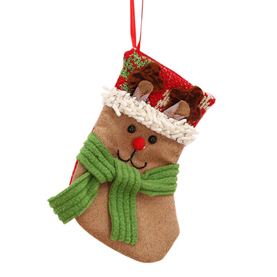 

Tailored Christmas Gift Bag Santa Claus Snowman Elk Xmas Decoration Ornament Sock Decors