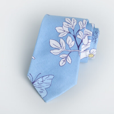 

Mens Korean version of the casual narrow cotton tie printing 7 cm 2019 summer new tie custom manufacturers spot