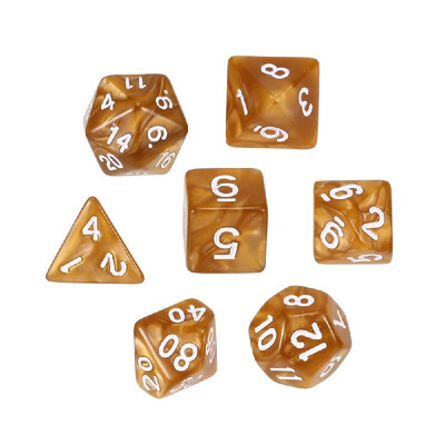

7 PCS Polyhedral Dice Entertainment Gambling Game Playing Tool Acrylic Dice Set D4 D6 D8 D10 D12 D20