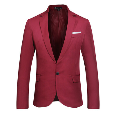 

Toponeto Mens Fashion England Solid Color High Quality Casual Single Breasted Suit