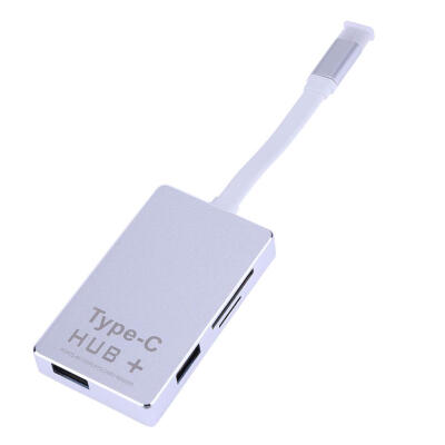 

6 in 1 Type-C 31 to 2 USB30 Hub SDTF Card Reader w 4K HDMIPD Port