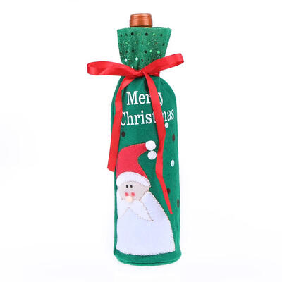 

Christmas Wine Bottle Cover Decorations Gift Bag Holder Home Table Supply