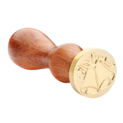 

Antique Wood Handle Metal Christmas Sealing Wax Stamps Invitations Decor