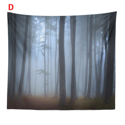 

Toponeto Misty Forest Tapestry Wall Hanging Nature Landscape Tapestry Sunshine Through Tree Tapestries For Bedroom Living Room