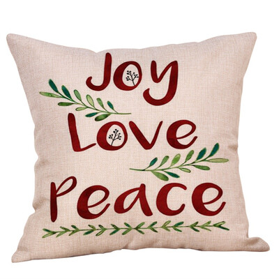 

〖Follure〗Merry Christmas Pillow Cases Cotton Linen Sofa Cushion Cover Home Decor