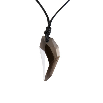 

HHYDE Austrian Crystal The Teeth of the Wolf Pendant Chains Long Leather Men Women jewelry Necklace 12 colours For Gifts