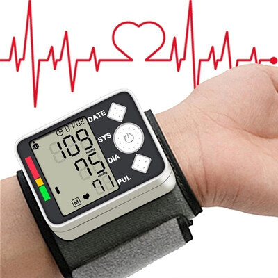 

Hot sale Digital Blood Pressure Monitor Wrist Health Care Healthy Heart Beat Rate Pulse Measure Machine