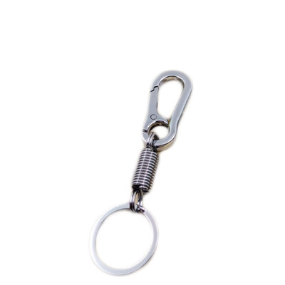 

Metal Key Chain Single Ring Key Chain Wholesale Creative with Spring Buckle