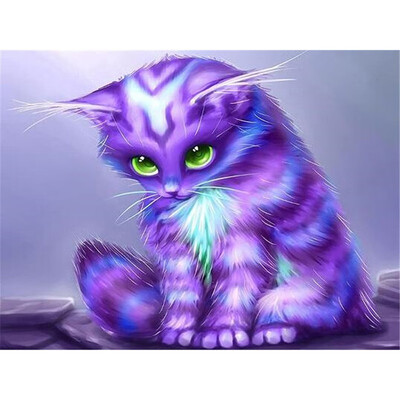 

kirin show DIY Diamond Painting Rhinestone Picture Full drill Animal Embroidery Sale Cat Diamond Mosaic Home Decor Gift